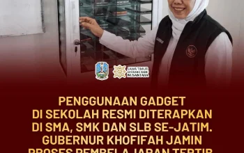 Gubernur Khofifah Tegaskan Aturan Gadget di Sekolah Demi Pembelajaran Lebih Sehat