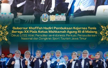 Gubernur Khofifah Dorong Sport Tourism Makin Berkembang Lewat Kejurnas Tenis Piala Ketua MA