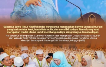 Gubernur Khofifah Apresiasi Prestasi Santri Yayasan Khadijah, Tegaskan Pentingnya Literasi Sejak Dini