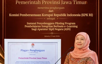 Di Bawah Kepemimpinan Gubernur Khofifah, Jatim Raih Penghargaan KPK RI untuk Penguatan Integritas ASN