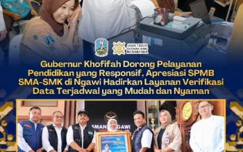 Gubernur Khofifah Kagumi Layanan SPMB Ngawi, Proses Verifikasi Data Lebih Tertib dan Nyaman