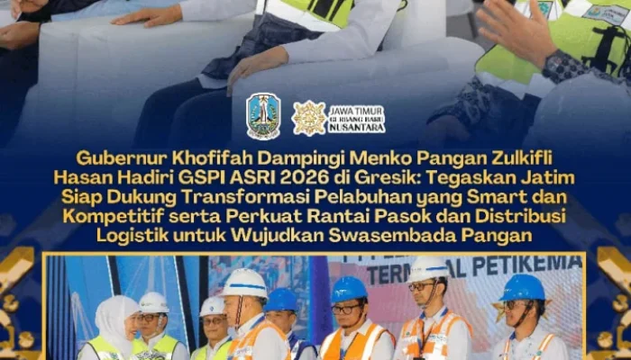 Gubernur Khofifah Bersama Menko Pangan Zulhas Dorong Transformasi Pelabuhan Berkelanjutan di Jawa Timur