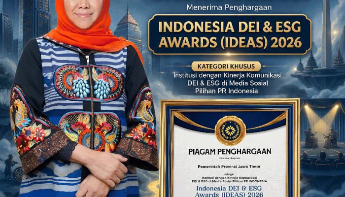Gubernur Khofifah: Penghargaan IDEAS 2026 Perkuat Komitmen Pemprov Jatim Wujudkan Komunikasi Publik Berkelanjutan