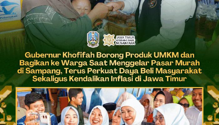 Borong Jamu Tradisional hingga Batik, Khofifah Promosikan Produk UMKM Sampang di Pasar Murah