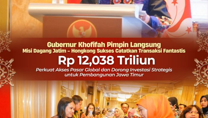 Gubernur Khofifah Dorong Ekonomi Global Jatim, Misi Dagang Hong Kong Catat Transaksi Rp12,038 Triliun