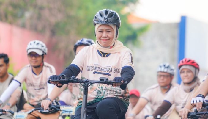 Gubernur Khofifah Apresiasi Komitmen Bank Indonesia Bangun Budaya Hidup Sehat Lewat Gowes Nusantara