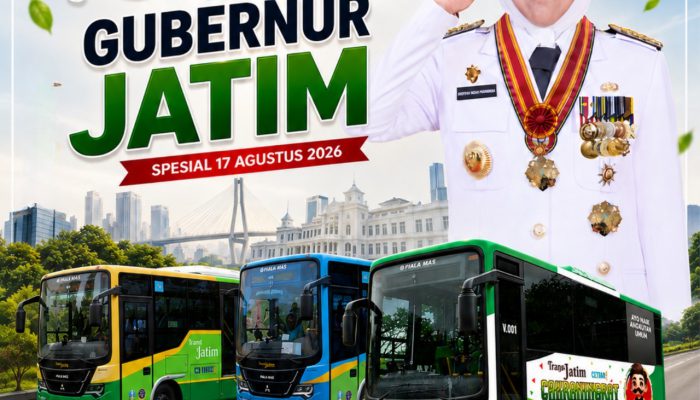 Gubernur Khofifah Hadirkan Kado HUT Ke-81 RI, Naik Trans Jatim Gratis Seharian pada 17 Agustus 2026