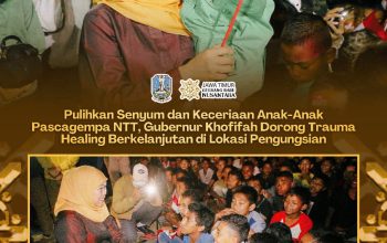 Bangkitkan Semangat Anak Korban Gempa NTT, Gubernur Khofifah Ajak Bernyanyi dan Raih Cita-Cita
