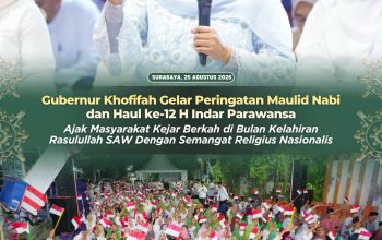 Maulid Nabi di Kediaman Gubernur Khofifah Diwarnai Doa untuk Almarhum H. Indar Parawansa