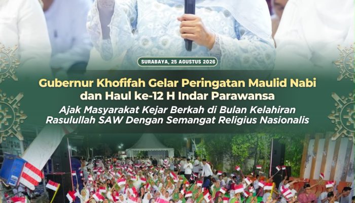 Maulid Nabi di Kediaman Gubernur Khofifah Diwarnai Doa untuk Almarhum H. Indar Parawansa