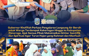 Gubernur Khofifah Perluas Dropping Air Bersih ke Ponorogo, Ajak Warga Padukan Ikhtiar Saintifik dan Spiritual Atasi Kekeringan