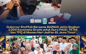 BAZNAS Jatim Salurkan Bantuan untuk Guru dan Mustahik, Khofifah: Kolaborasi Ini Sangat Komprehensif