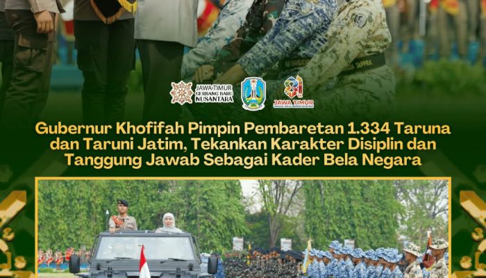 6. 334 Taruna dari 6 SMAN Taruna Jatim Jalani Pembaretan, Khofifah Tekankan Karakter dan Kepemimpinan