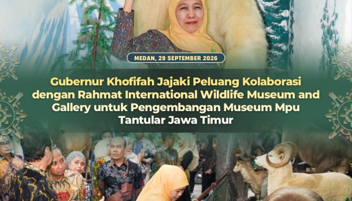 Khofifah dan Rahmat Shah Jajaki Kolaborasi, Koleksi Satwa Bakal Perkaya Museum Mpu Tantular